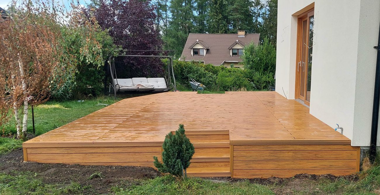 Terrace with steps – Amber Premium composite decking boards