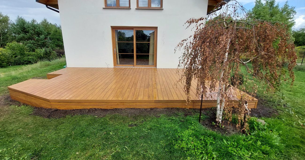 Terrace with steps – Amber Premium composite decking boards