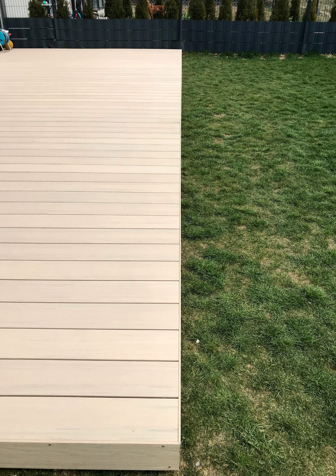 Terrace arrangement - Composite decking board Premium Ecru