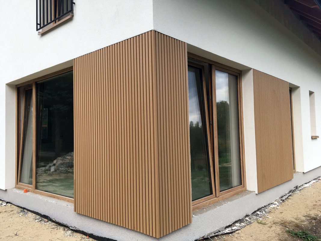 Composite Oak lamella facade