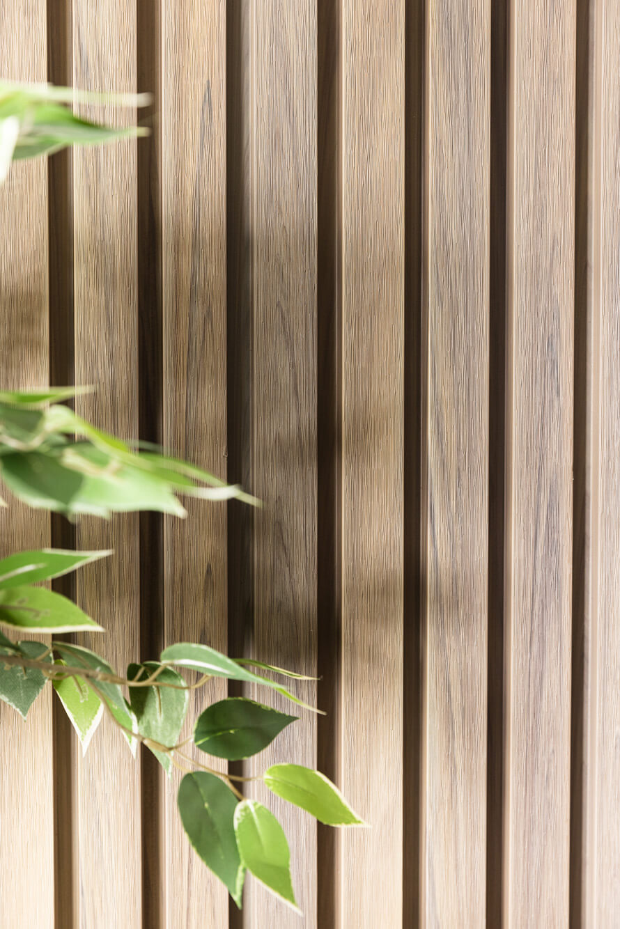 Exposition in Rumia showroom - composite boards and lamellas 