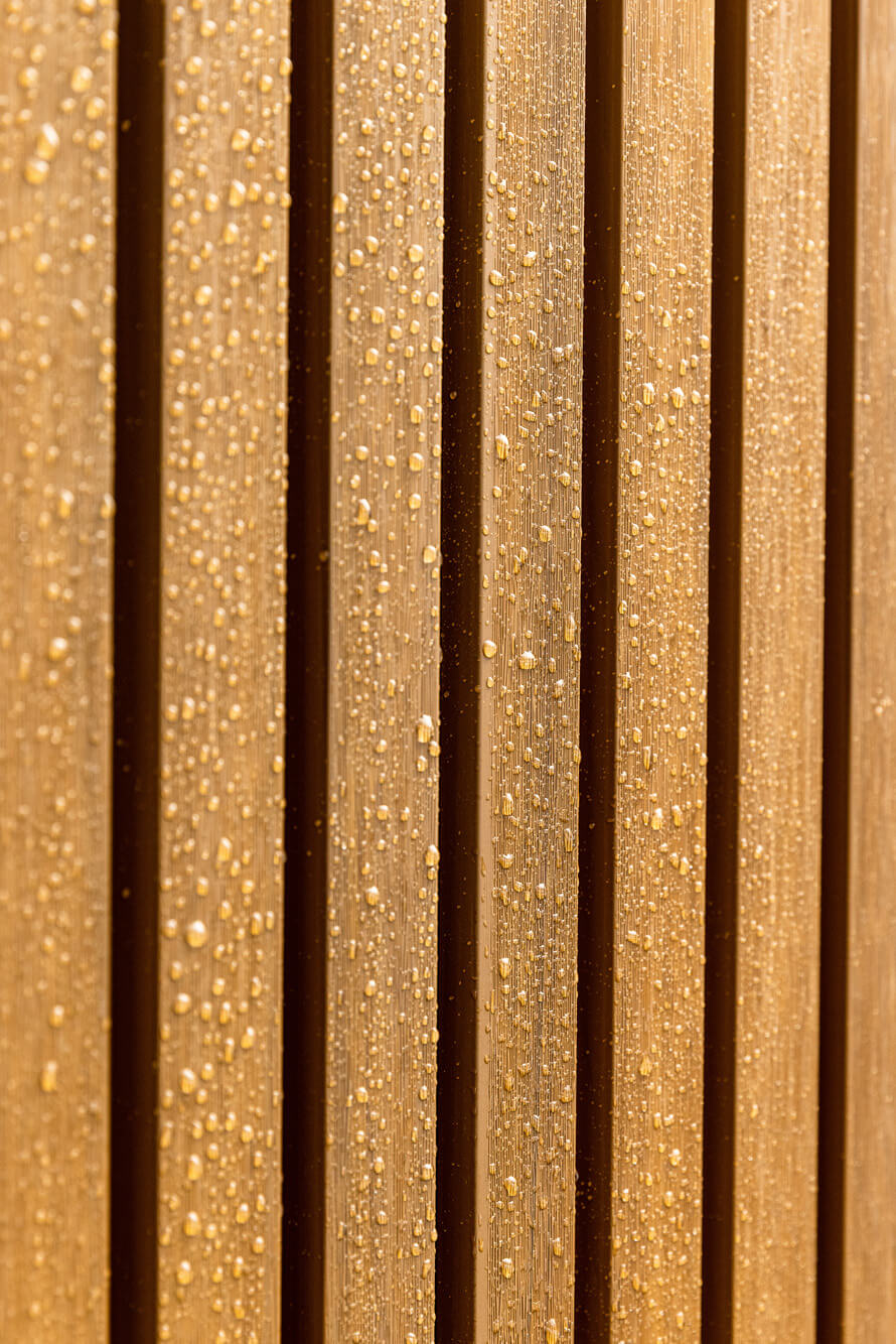 Exposition in Rumia showroom - composite boards and lamellas 