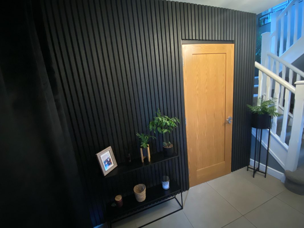 Indoor composite lamella panels – composite board Graphite