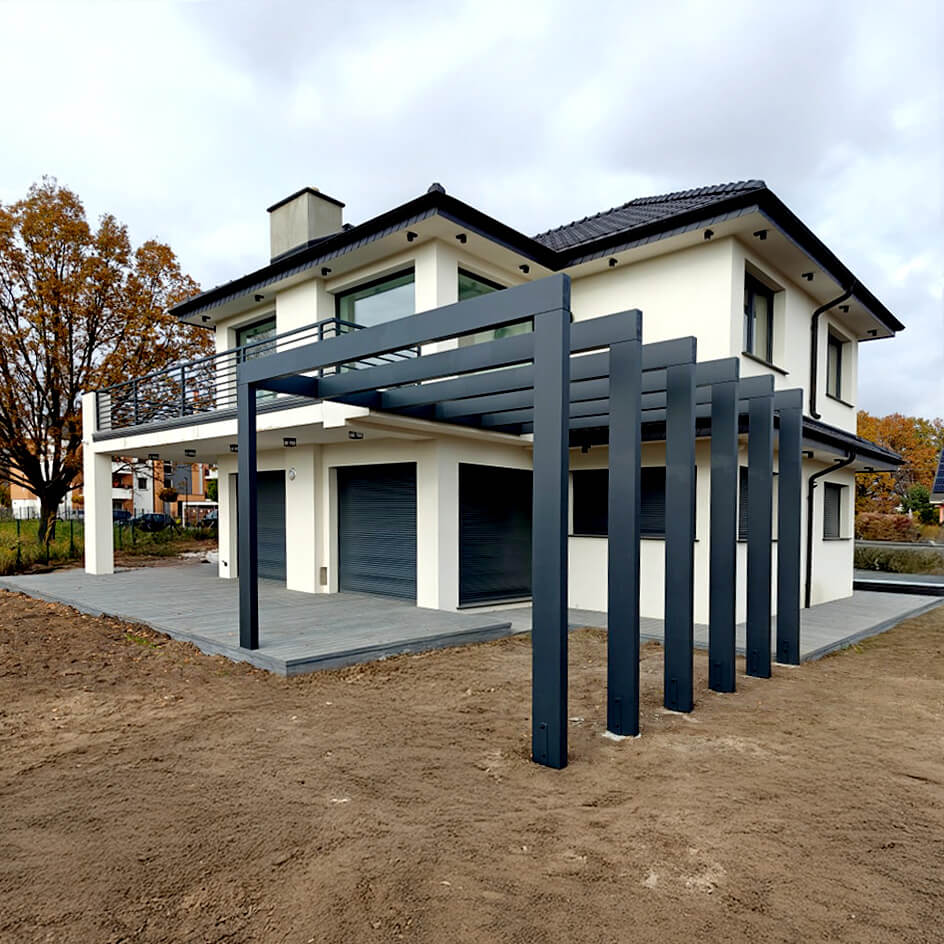 Spacious Terrace with Premium Gray Composite Decking