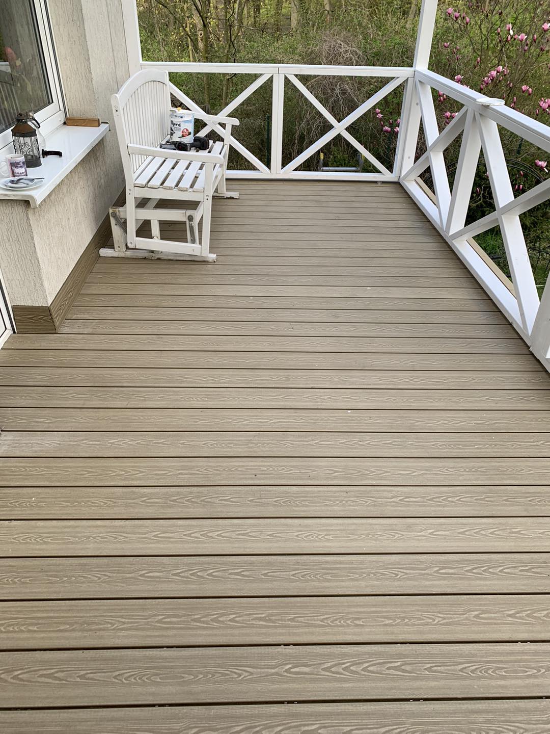 Honey Teak 3D terrace – rustic elegance