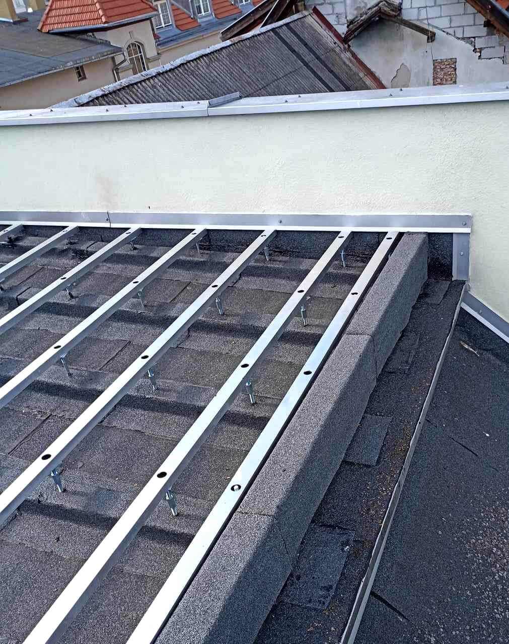 Premium Gray composite decking rooftop terrace