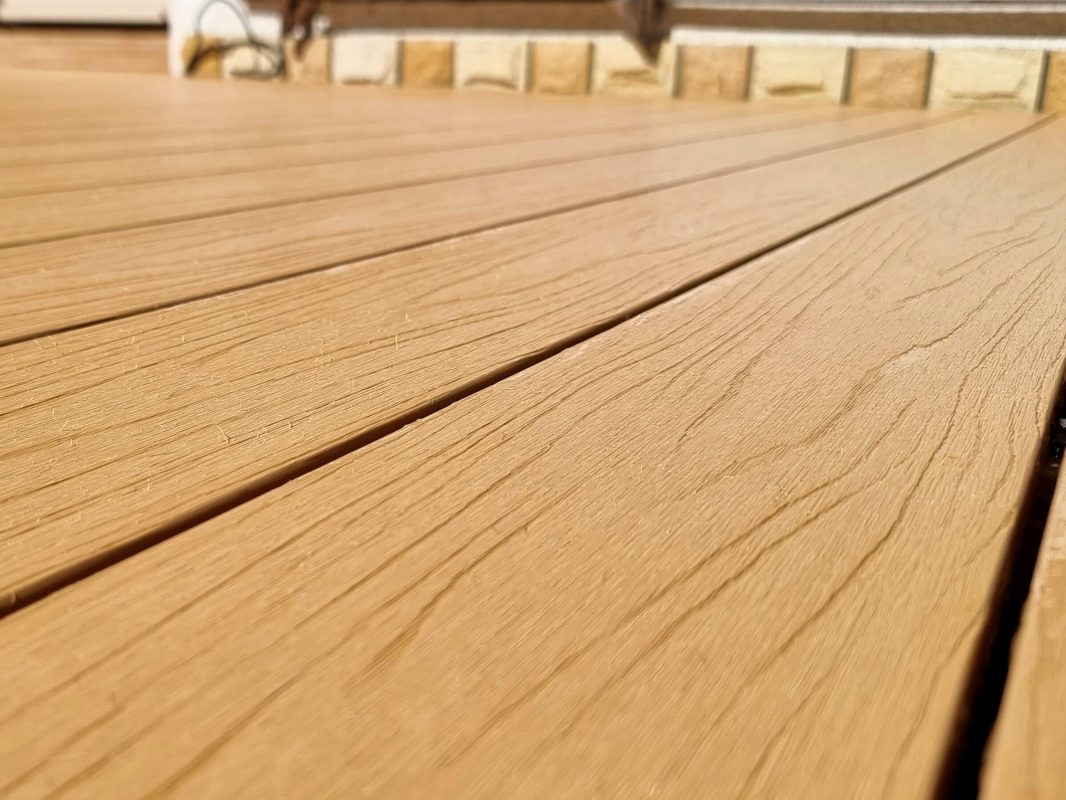 Terrace with Light Oak Premium composite decking