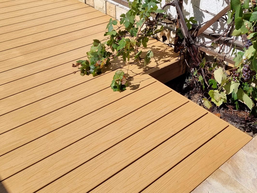 Terrace with Light Oak Premium composite decking