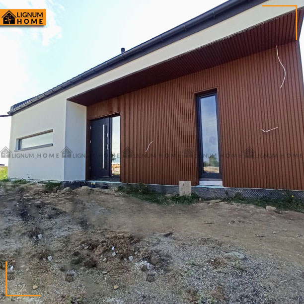 Cladding Structure Made of Premium Teak Louvered Facade Boards