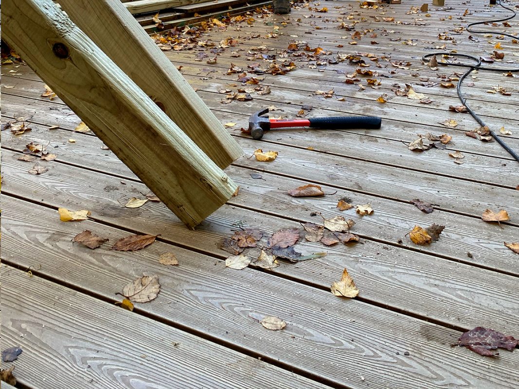 Winter Garden Made with Honey Teak Composite Decking Boards