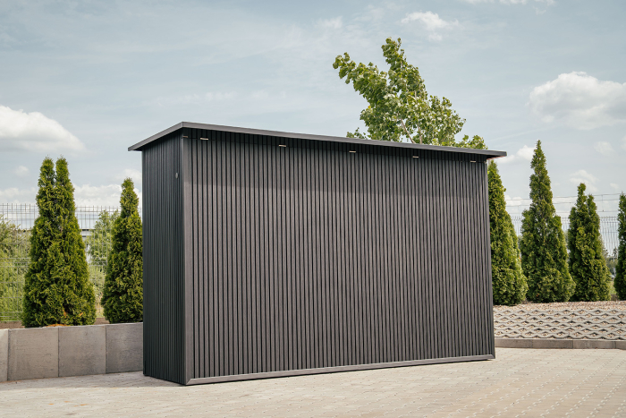 saltrino gardenbox Silver Gray Composite Slats Liderwood &ndash; Outdoor Kitchen