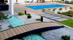 Composite Decking Board 3D honey teak pool area 750x750