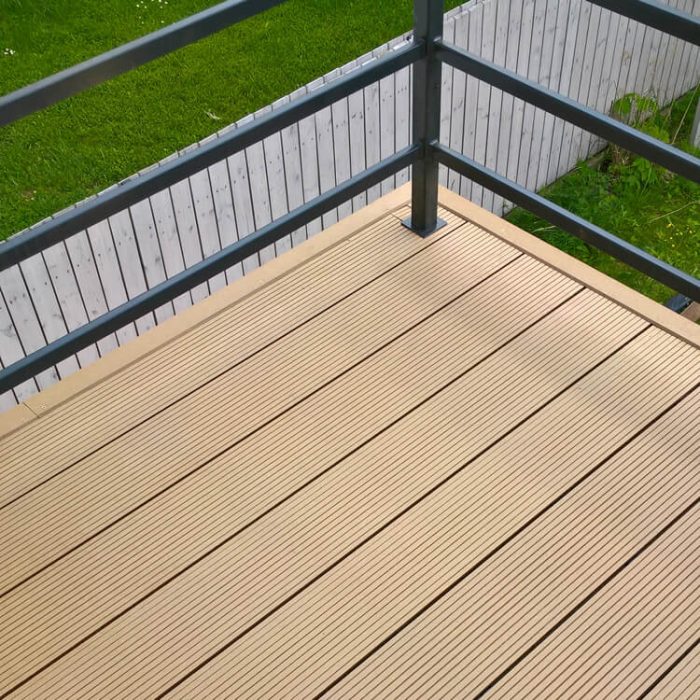 composite decking board honey teak liderwood balcony cracow