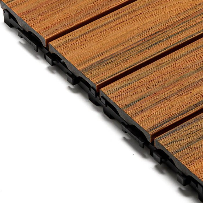 Premium Composite Decking Tile amber side zoom