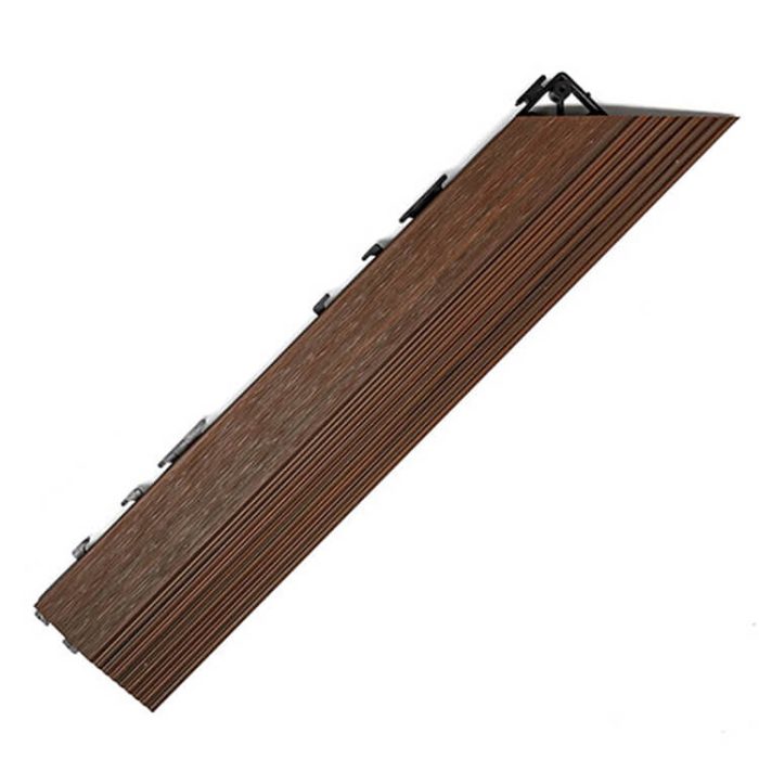 Premium Composite Decking Tile Right Corner Redwood