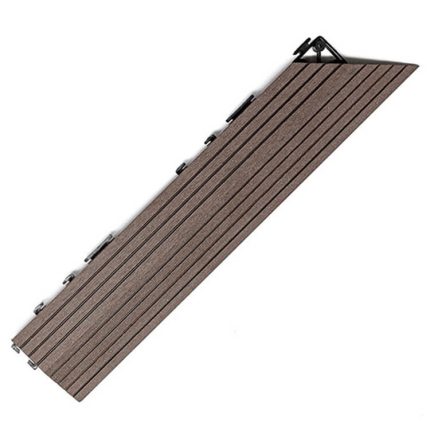 Composite Right Corner Decking Tile Dark Brown