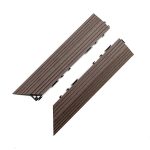 Composite Right Corner Decking Tile Dark Brown