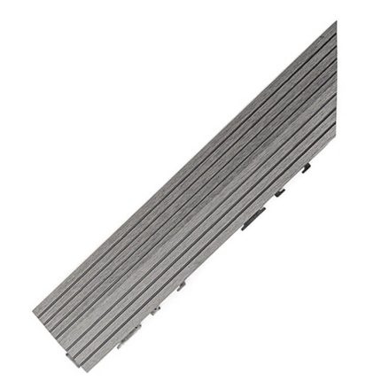 Standard Composite Left Corner Decking Tile Light Gray