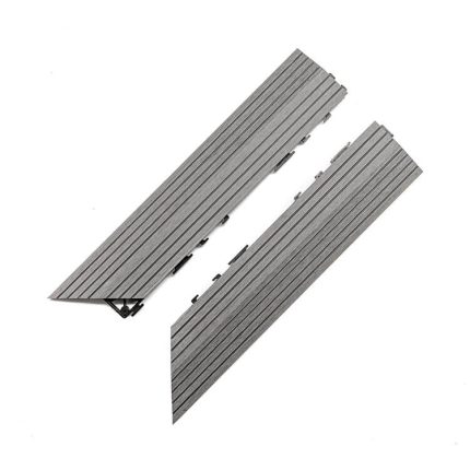 Composite Corner Decking Tile Light Gray