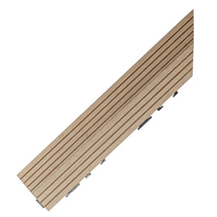 Standard Composite Right Corner Decking Tile Honey Teak