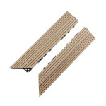 Composite Corner Decking Tile Honey Teak