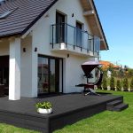 Composite Decking Board Standard anthracite lifted terrace 1