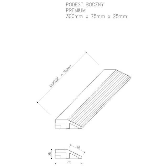 technical drawing premium composite decking tiles side