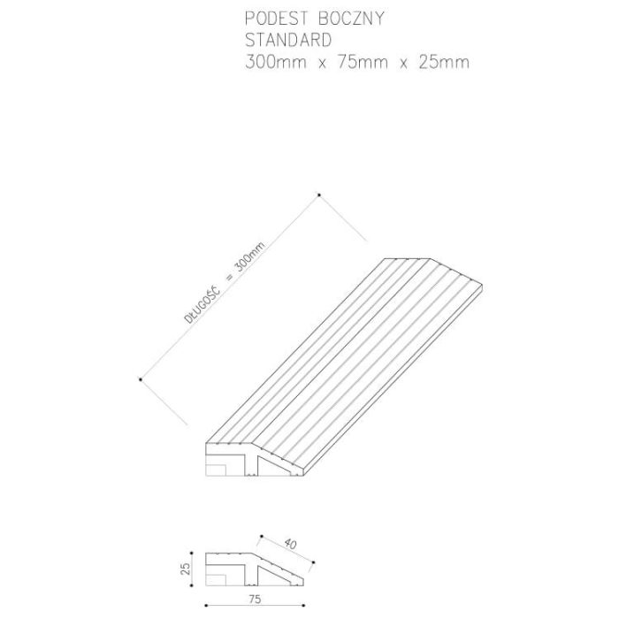 technical drawing standard composite side decking tile