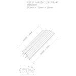 atechnical drawing standard composite corner decking tile