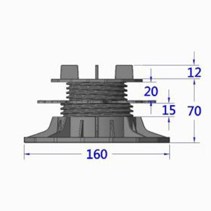 adjustable tiles pedestal ETP tiles 35-70mm 1