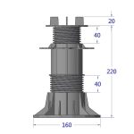 adjustable tiles pedestal ETP tiles 140-220mm