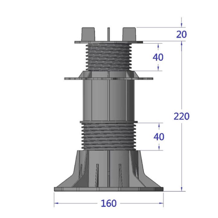 adjustable tiles pedestal ETP tiles 140-220mm