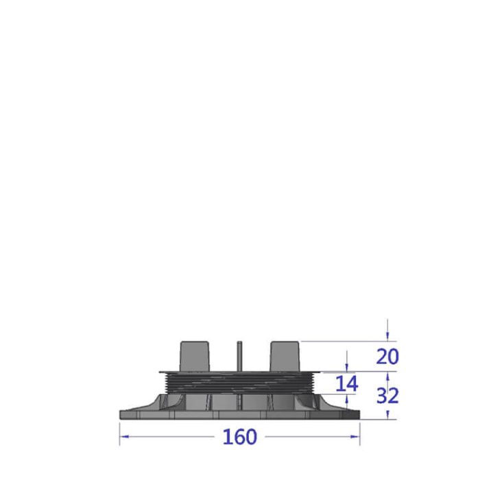 adjustable tiles pedestal ETP tiles 140-220mm