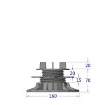 adjustable tiles pedestal ETP tiles 140-220mm