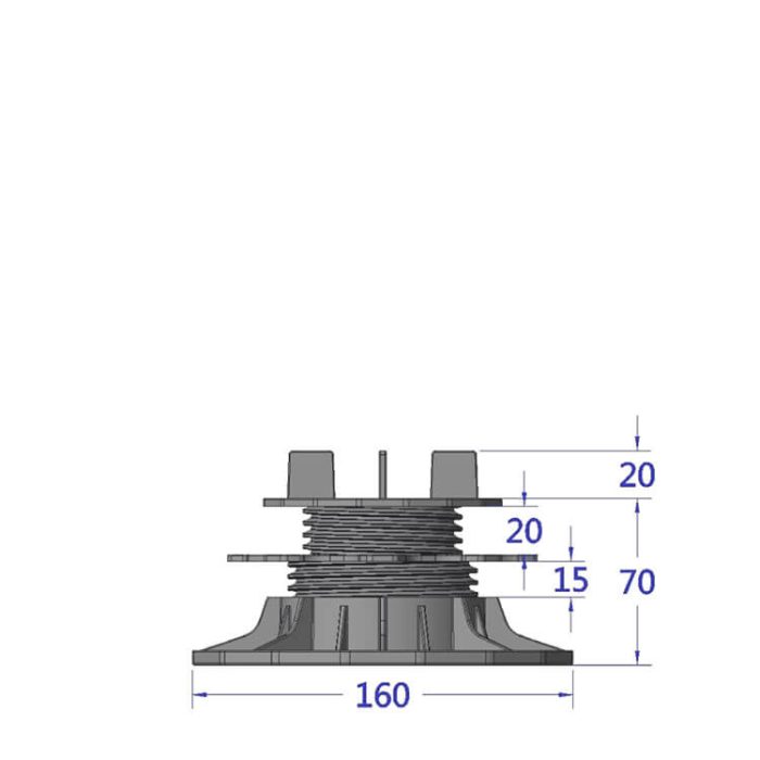 adjustable tiles pedestal ETP tiles 140-220mm