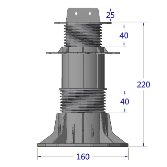 adjustable joist pedestal ETL 18mm-32mm tech 4