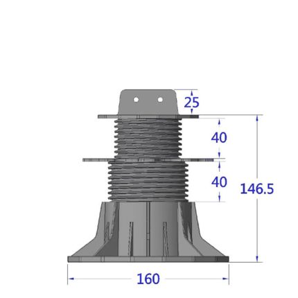 Adjustable Joist Pedestal ETL 66-145 mm 1