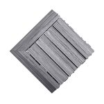 Premium Composite Decking Tile Left Corner Gray