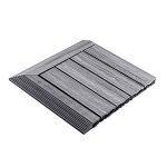 Premium Composite Decking Tile Left Corner Gray