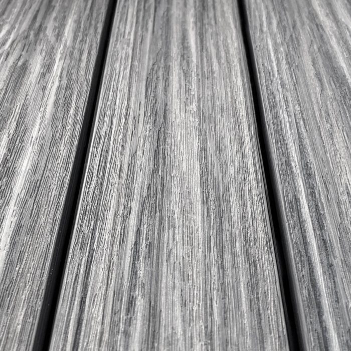 Premium Composite Decking Tile Left Corner Gray