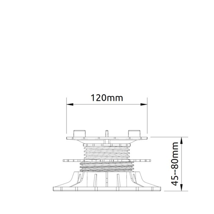 adjustable self leveling tiles pedestal ETP flex 45-80mm 4