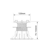 adjustable self leveling tiles pedestal ETP flex 75-156 mm tech