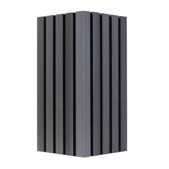 trim with Composite Slatted Cladding Boards Gray