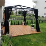 composite decking board amber antique garden terrace