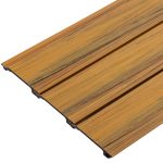 Facade composite board in reddish brown color