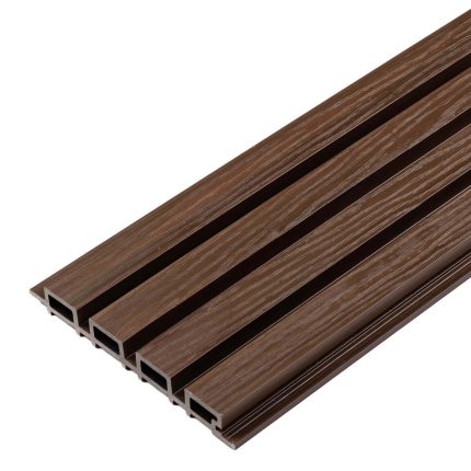 Premium 3D Composite Slatted Cladding Board walnut