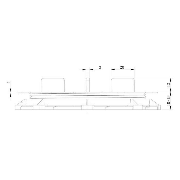 ajustable tiles pedestal bracket 10-15 5