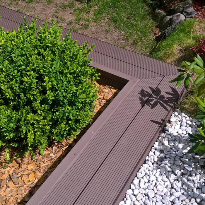 composite decking board standard brown garden backyard gdynia