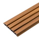 Premium 3D Composite Slatted Cladding Board Amber