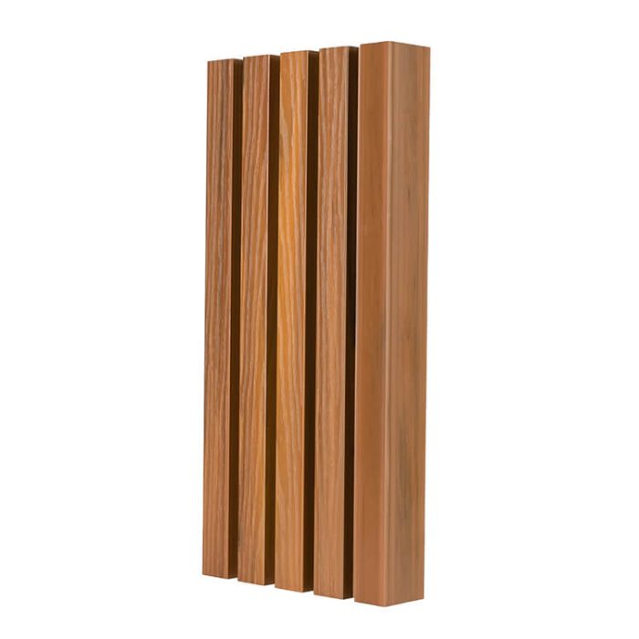 Premium 3D Composite Slatted Cladding Board Amber